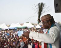 Gov poll: Yahaya Bello takes violence-charged ‘ta-ta-ta-ta chant’ to Ondo