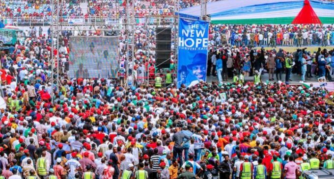 ‘Four killed’ in stampede at Buhari’s Rivers rally