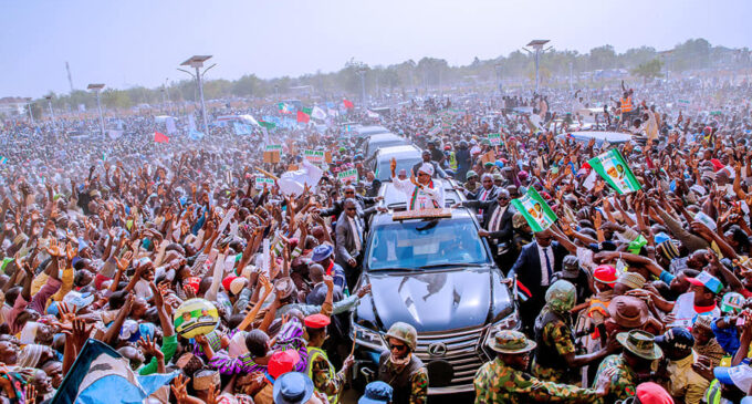 PHOTOS: Buhari rounds off campaign in Katsina as Atiku ends his in Adamawa