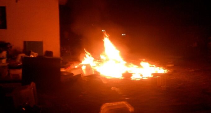 ‘Thugs’ break into Osun INEC office, set ballot boxes on fire