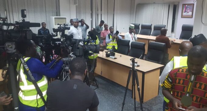 Journalists ushered into INEC headquarters as pronouncement is about to be made
