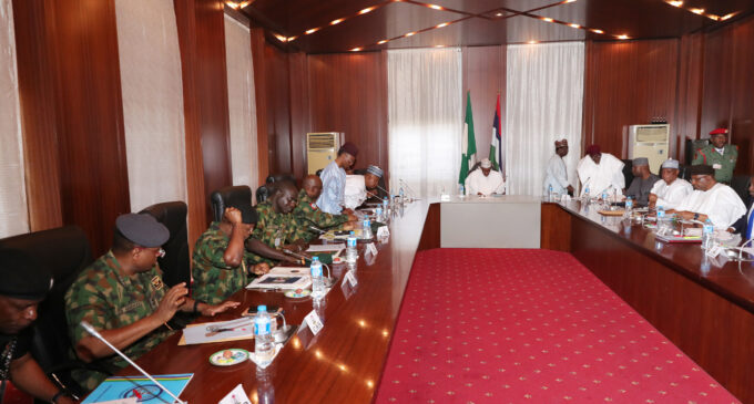 Buhari holds security meeting with service chiefs, el-Rufai