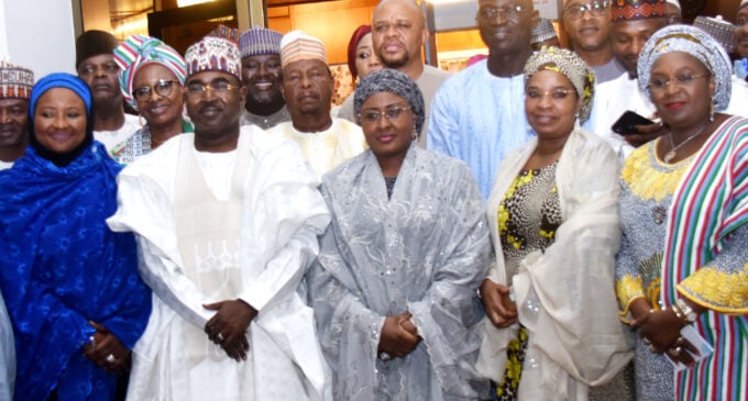 PHOTOS: Aisha Buhari back to Nigeria after health scare