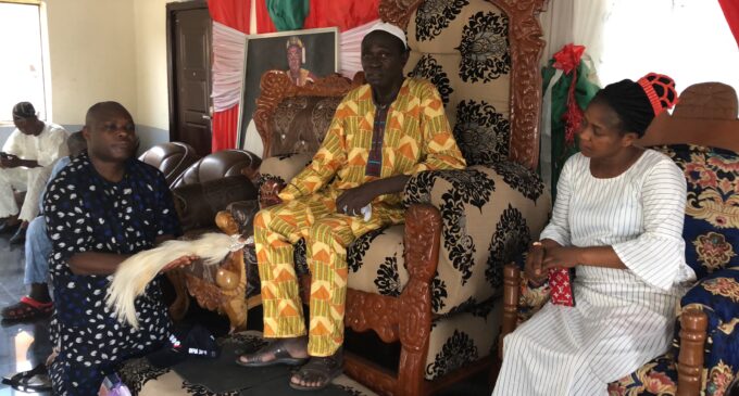 PHOTOS: Ekiti APC candidate gets ‘royal blessings’ as PDP rival steps down