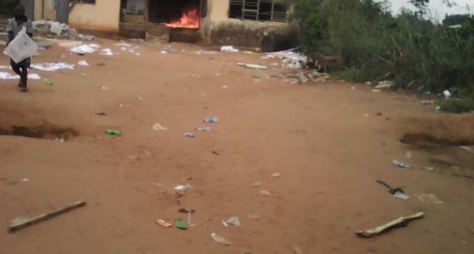 INEC office on fire in Imo