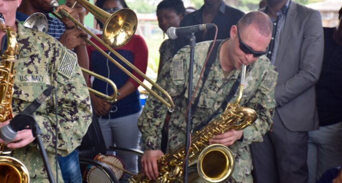 PHOTOS: US navy band performs at UNILAG