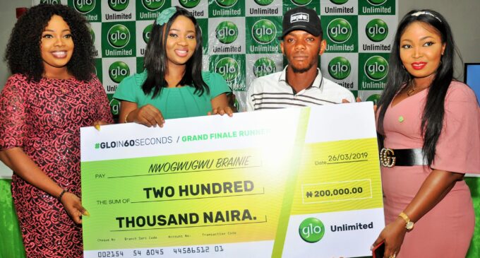 PROMOTED: GLO IN 60 SECONDS prize will help me rent house in Lekki, says grand finale winner