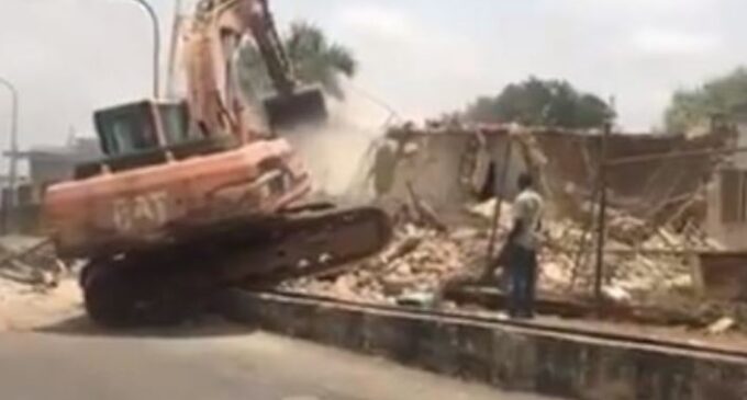 FCT officials demolish Dokpesi’s structures in Abuja