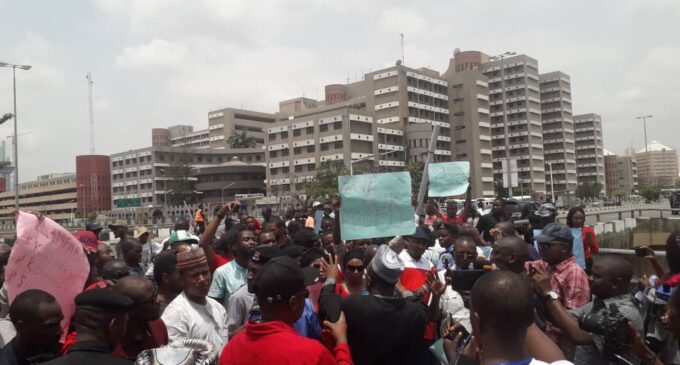 ‘Yari has failed us’ — protesters troop to Aso Rock over Zamfara killings