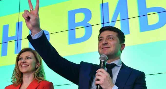 Comedian elected president of Ukraine