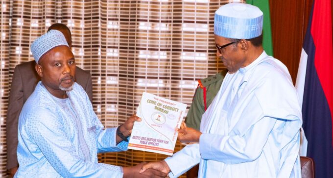 Buhari gets assets form, asks CCB to keep it safe from his opponents