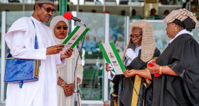 Buhari takes oath for second term without delivering any speech (updated)