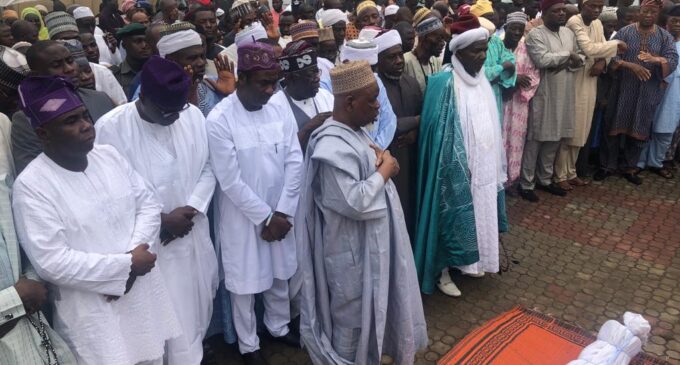 PHOTOS: Tinubu, Sanwo-Olu attend burial of Hamzat’s father