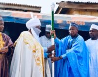 Ganduje presents staff of office to new emirs