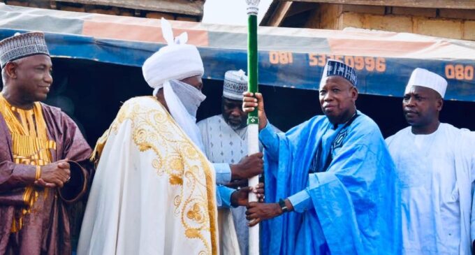 Ganduje presents staff of office to new emirs