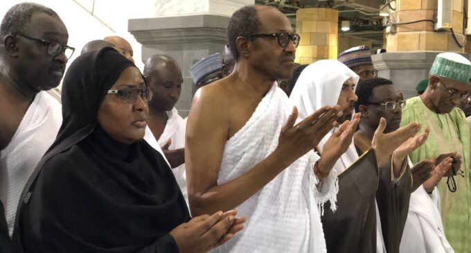 VIDEO: Buhari jogs as he performs lesser hajj in Saudi Arabia