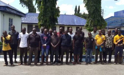 ‘Oil bunkering’: Navy hands over 22 suspects, vessels to EFCC