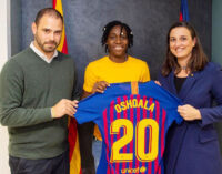 Oshoala gets new 3-year deal with Barcelona — in absentia