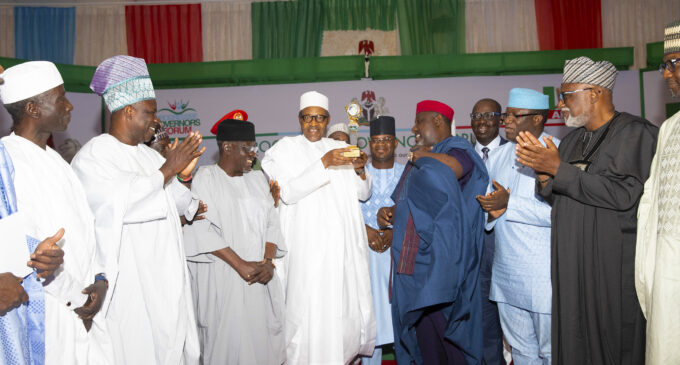 ‘Endorsement of failure’ — PDP mocks APC governors over award to Buhari