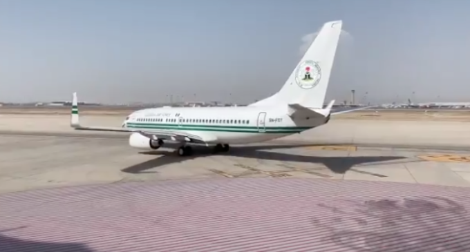VIDEO: Buhari departs Saudi for Abuja