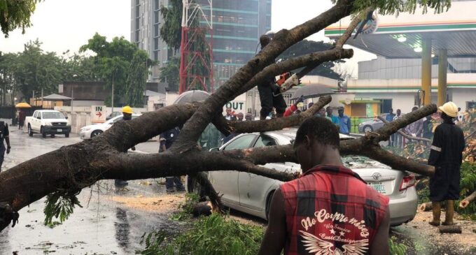 PHOTOS: Rainstorm destroys cars, worsens Lagos gridlock