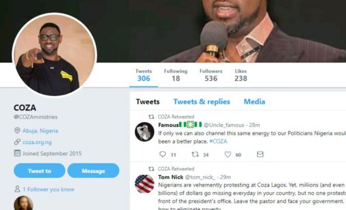 Beware of fake COZA Twitter account