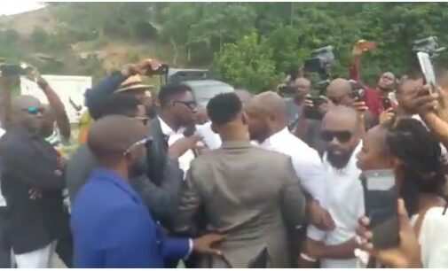 VIDEO: COZA security guards attack protester in Abuja