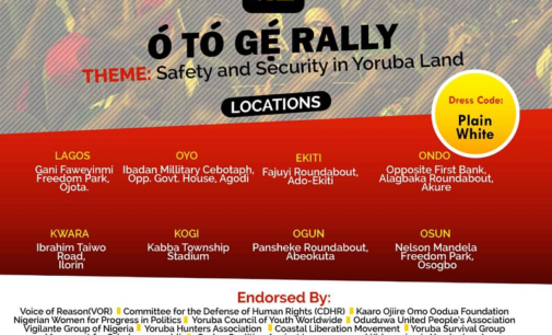 ‘Yoruba Koya’ to hold rallies in eight states over insecurity
