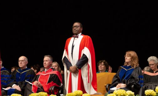 Day Adesina got honorary doctor in Canada