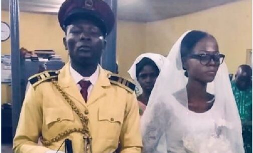Visually impaired LASTMA officer weds heartthrob