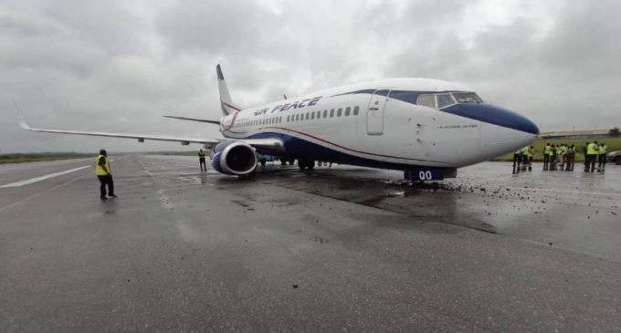 Panic as Air Peace crashlands at Lagos airport