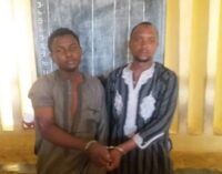 PHOTO: The suspects arrested for allegedly kidnapping father-in-law of Buhari’s ADC