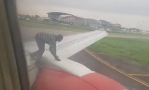 Passengers panic as man prevents aircraft from leaving Lagos airport