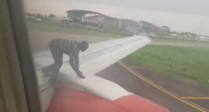 Passengers panic as man prevents aircraft from leaving Lagos airport