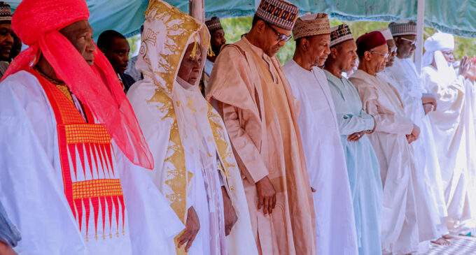 PHOTOS: Buhari, Guinean president pray together in Daura