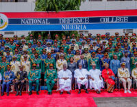 PHOTOS: Buhari attends ceremony for defence college graduates