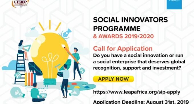LEAP Africa calls for application into its 2019 innovators programme