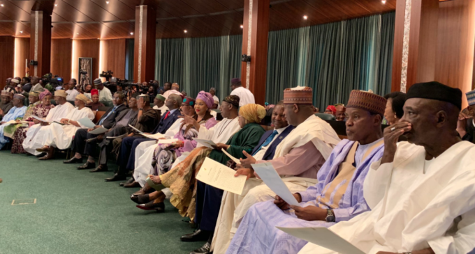 How it went: The swearing in of Buhari’s ministers