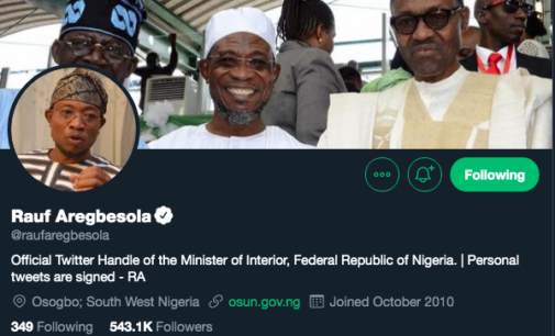 EXTRA: Aregbesola updates Twitter profile 20 minutes after inauguration