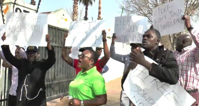 Nigerians in South Africa protest Sowore’s arrest