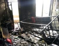 PHOTOS: Student injured as fire guts UI female hostel
