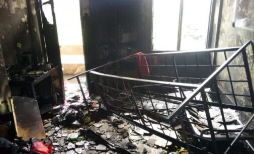 PHOTOS: Student injured as fire guts UI female hostel