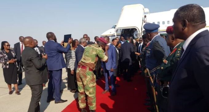 VIDEO: Mugabe’s remains arrives in Zimbabwe