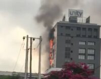 Fire breaks out at Unity Bank head office in Lagos