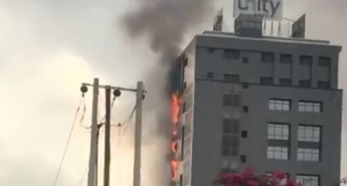 Fire breaks out at Unity Bank head office in Lagos