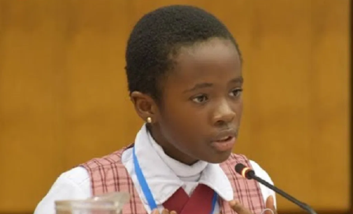 VIDEO: 11-year-old Nigerian speaks on corruption at UN conference