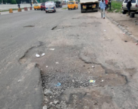 EXTRA: Lagos APC celebrates patching of a section of Oshodi-Apapa road