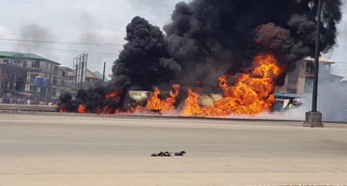 Another petrol-laden tanker explodes in Onitsha