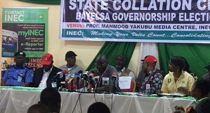 Announcement of election results in Kogi, Bayelsa