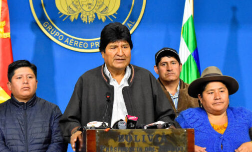 Bolivian president resigns after nationwide protests